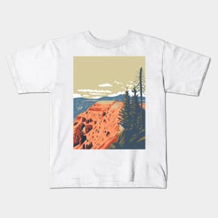 Cedar Breaks National Monument Natural Amphitheater Cedar City Utah USA WPA Art Poster Kids T-Shirt